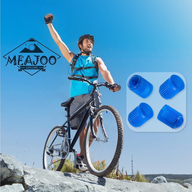 MEAJOO 15PCS Tire Valve Stem Caps, Corrosion Resistant, with O Rubber Ring, Airtight Seal Heavy Duty Dustproof Tire Valve Stem Covers for Cars, SUV, Trucks, Bikes, Motorcycles, Bicycles(Blue) - Image 4